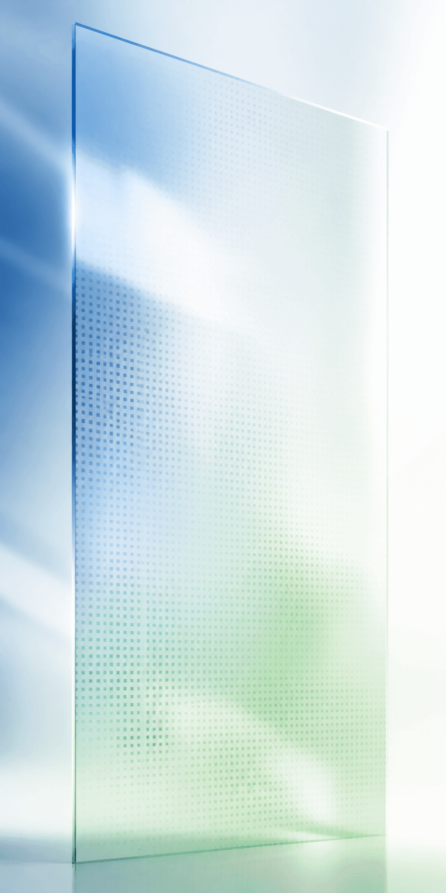 Blue and green glass gradient
